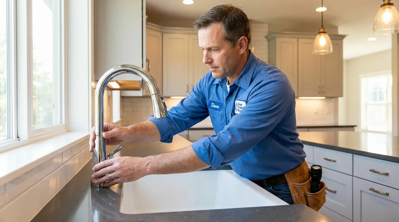 Kitchen faucet installation by Johns Plumbing LLC in Casselton