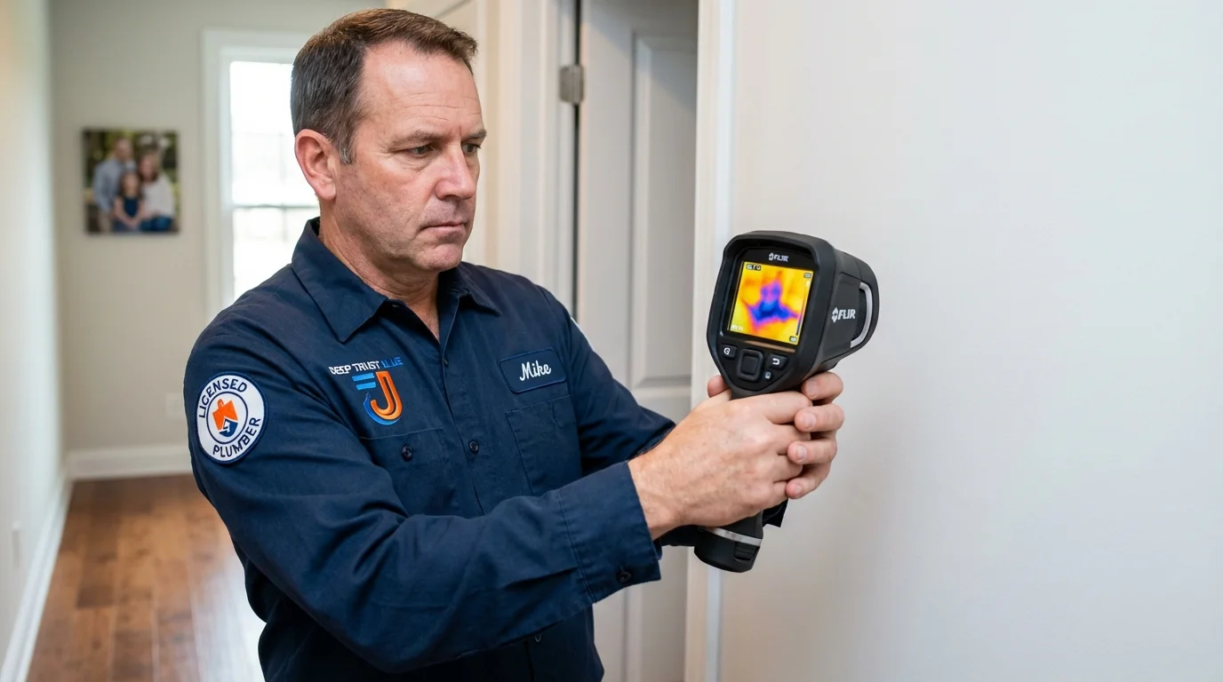 Thermal imaging leak detection by Johns Plumbing LLC in Casselton